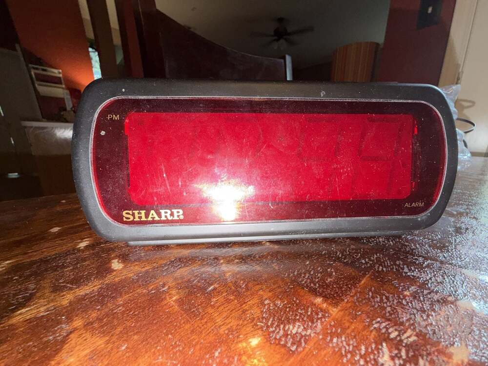 Sharp Model 88030 Digital Alarm Clock with Red LED Display